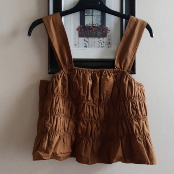 Endless Rose Smocked Ruffle Crop Top - Picture 2 of 14